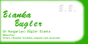 bianka bugler business card